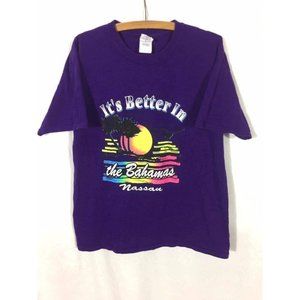 Retro It's Better in the Bahamas Palm Beach Sunset Men's T-Shirt